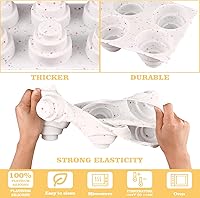 Vista 4 de Sakolla Paquete de 2 Moldes para Mini Pasteles de 3 Niveles, Sin BPA, 6 Cavidades de Silicona, Moldes para Cake Pops, Formas para Hornear Cake Pop