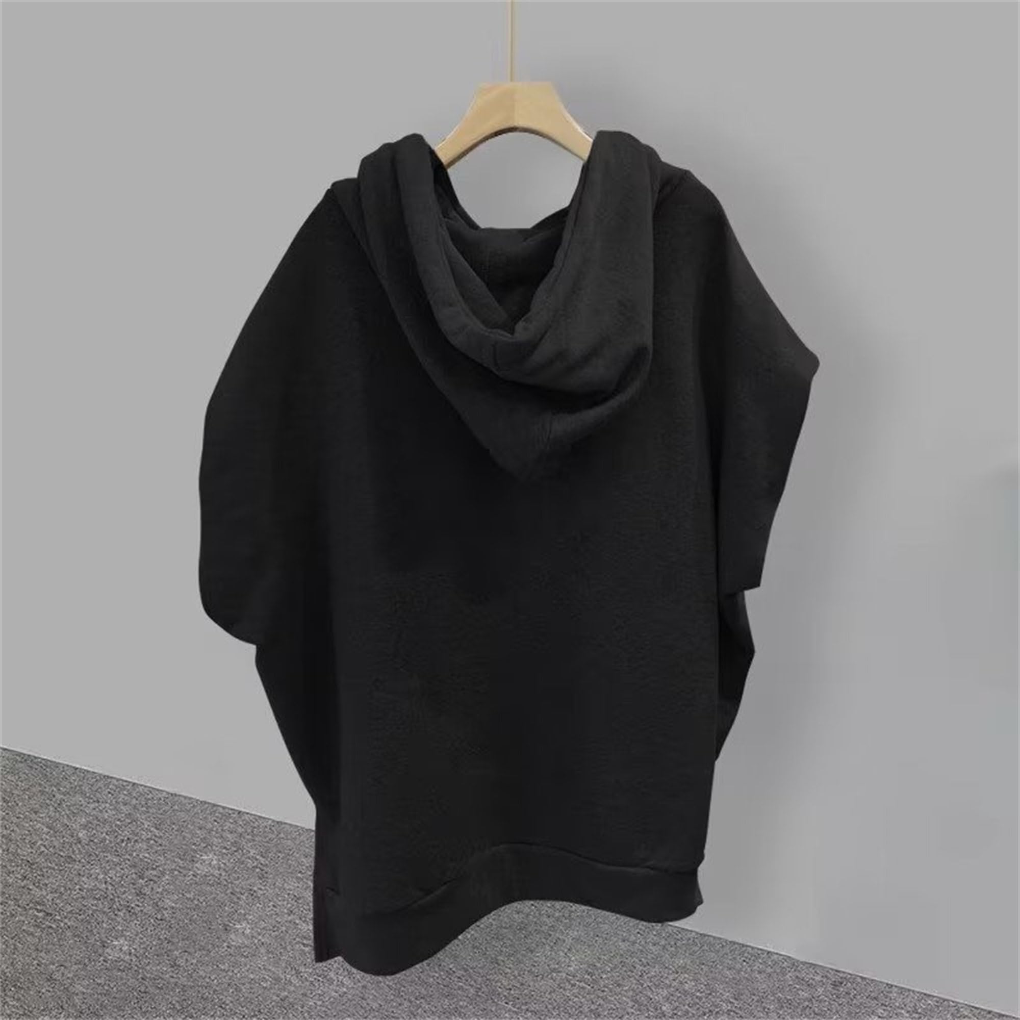 Herren-Tanktop mit 1/4-Reißverschluss und Kapuze, einfache, lockere, klassische Weste für Herren, mit Reißverschluss und Kapuze, ärmelloses Oberteil
