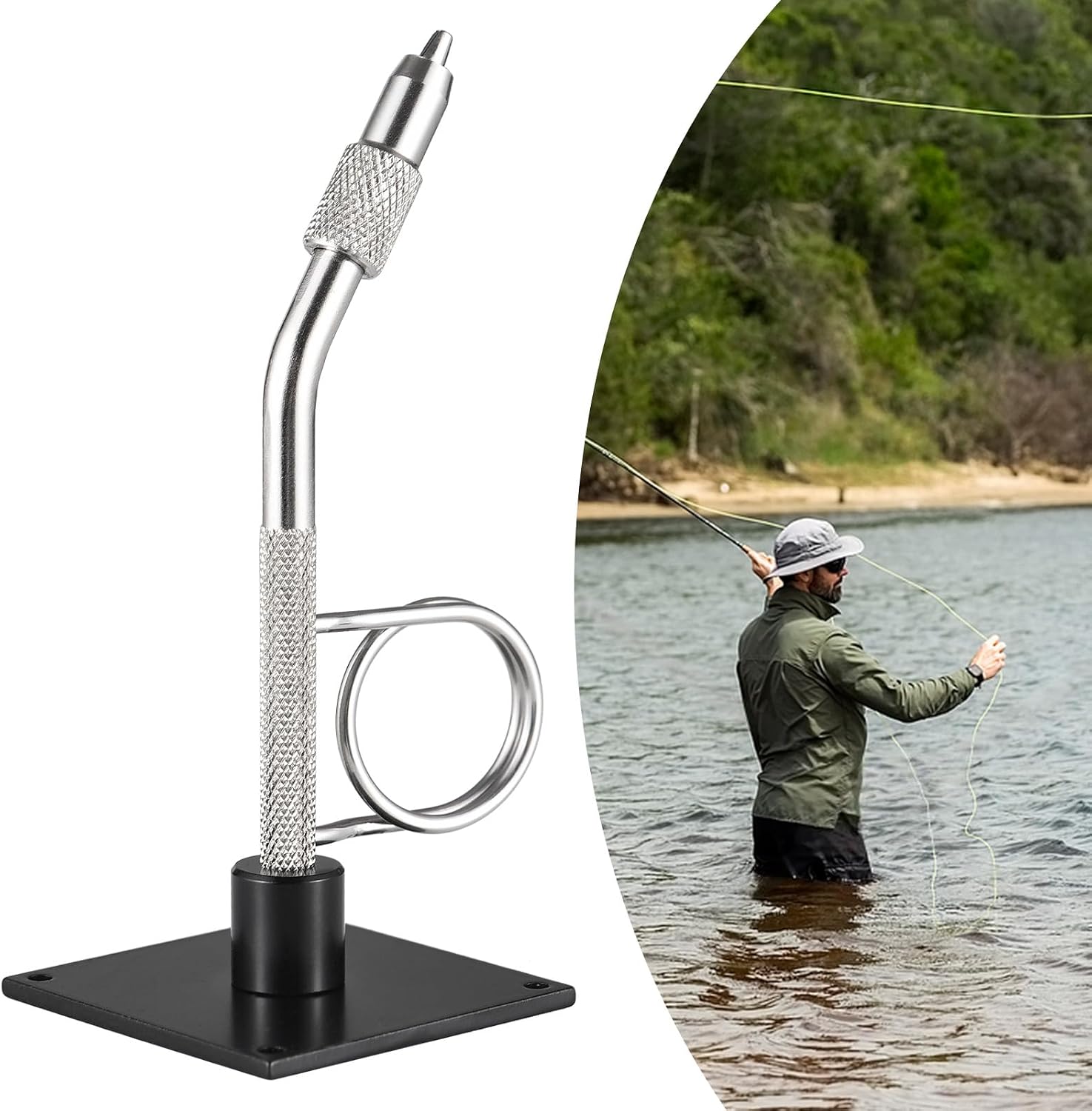 Lixada Fly Tying Vise Portable with Base Lightweight Universal for Hook Tying Hair Pliers Hook Pliers, Binding Tool Stable Fly Making Tool Fishing Tackle for Beginners Professionals