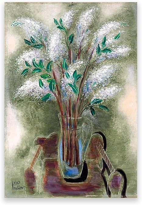 Amazon.co.jp ルーベン・ルービンの名画の複製。(白い花)油絵の複製。キャンバス ウォールアート リビングルーム インテリア