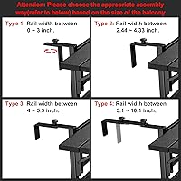 Vista 5 de GDLF Upgraded Balcony Table Outdoor Patio Bar Table with Durable Composite Tabletop Aluminum Alloy Frame Hanging Folding Adjustable with Removable