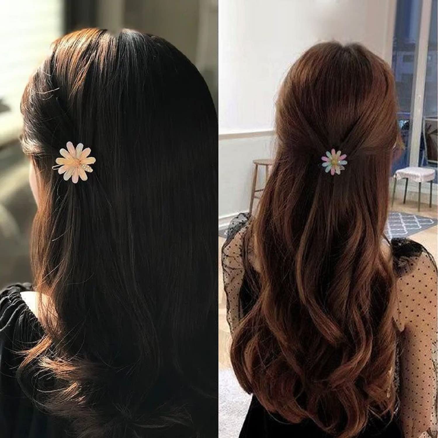 Hair Clip, 20PCS Rhinestone Flower Hair Clip Bobby Pin, Bling Crystal Love Pins Handmade Metal Headwear Hair Clips for Women's and Girls' Hair Accessories