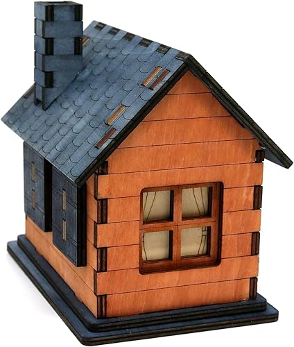 Eureka Cabin in the Woods - Edificio de juguete en miniatura - Caja de escape secreta - Rompecabezas de dificultad media para adultos