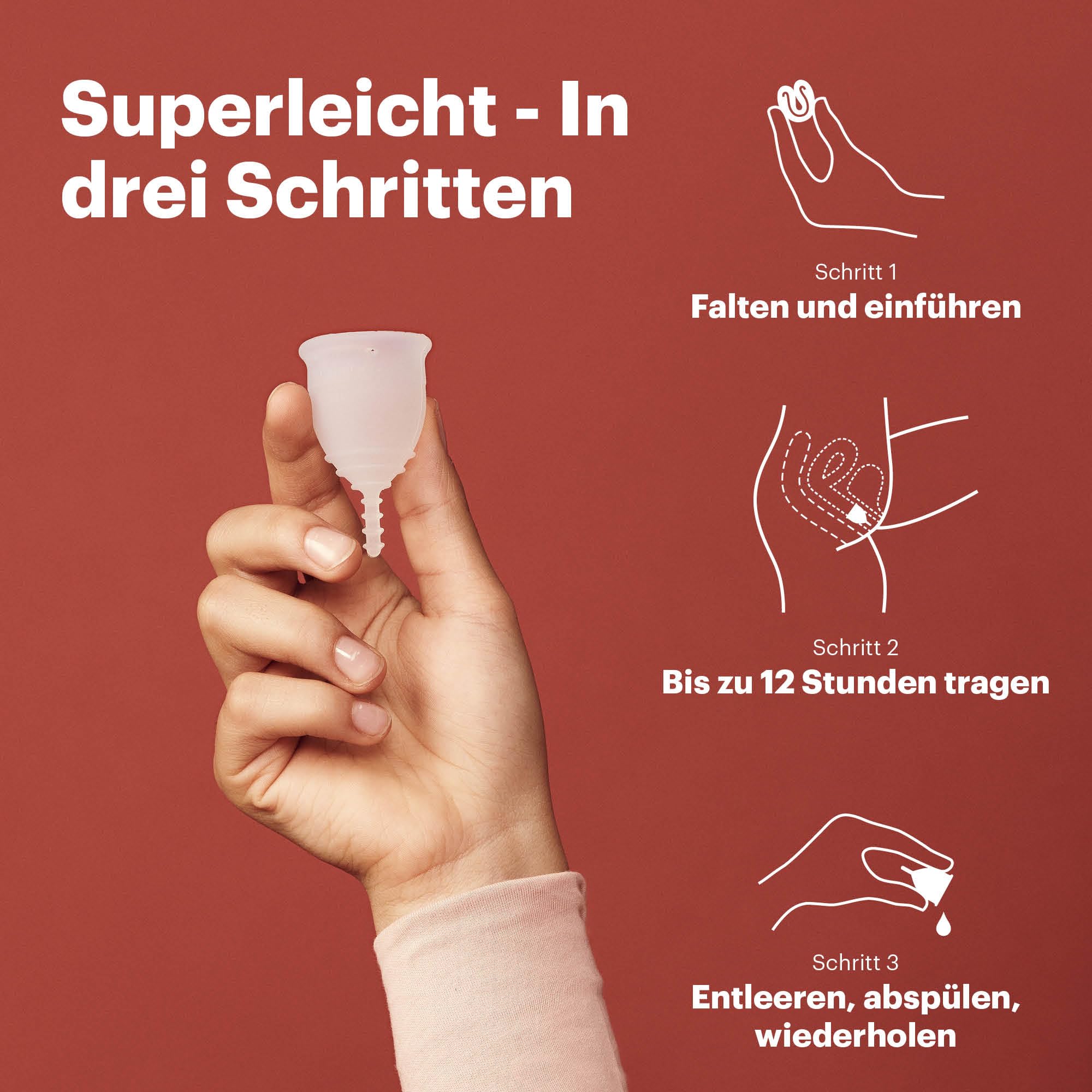 AllMatters Menstruationstasse (ehemals OrganiCup) - Größe A - für Alle, die Noch Nicht Vaginal Entbunden Haben - Weiches und Angenehmes Medizinisches Silikon