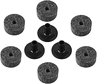 Vista 5 de Juego de 21 fundas de soporte para platillos con arandela de platillo y tuercas de ala base de repuesto para batería