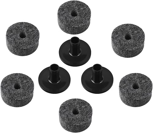 Miniatura 5 de Juego de 21 fundas de soporte para platillos con arandela de platillo y tuercas de ala base de repuesto para batería