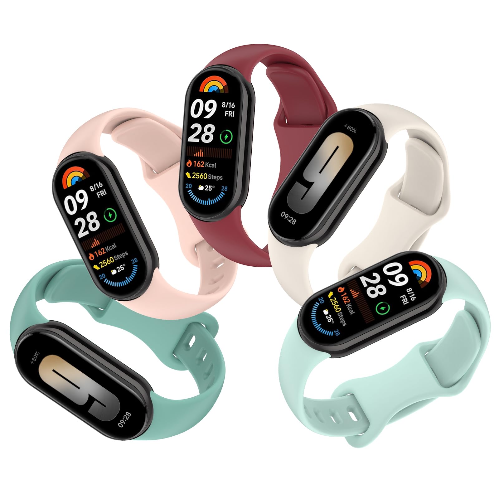 Cinturino di Compatibile con Xiaomi Smart Band 8 Active/Redmi Smart Band 2, Nero