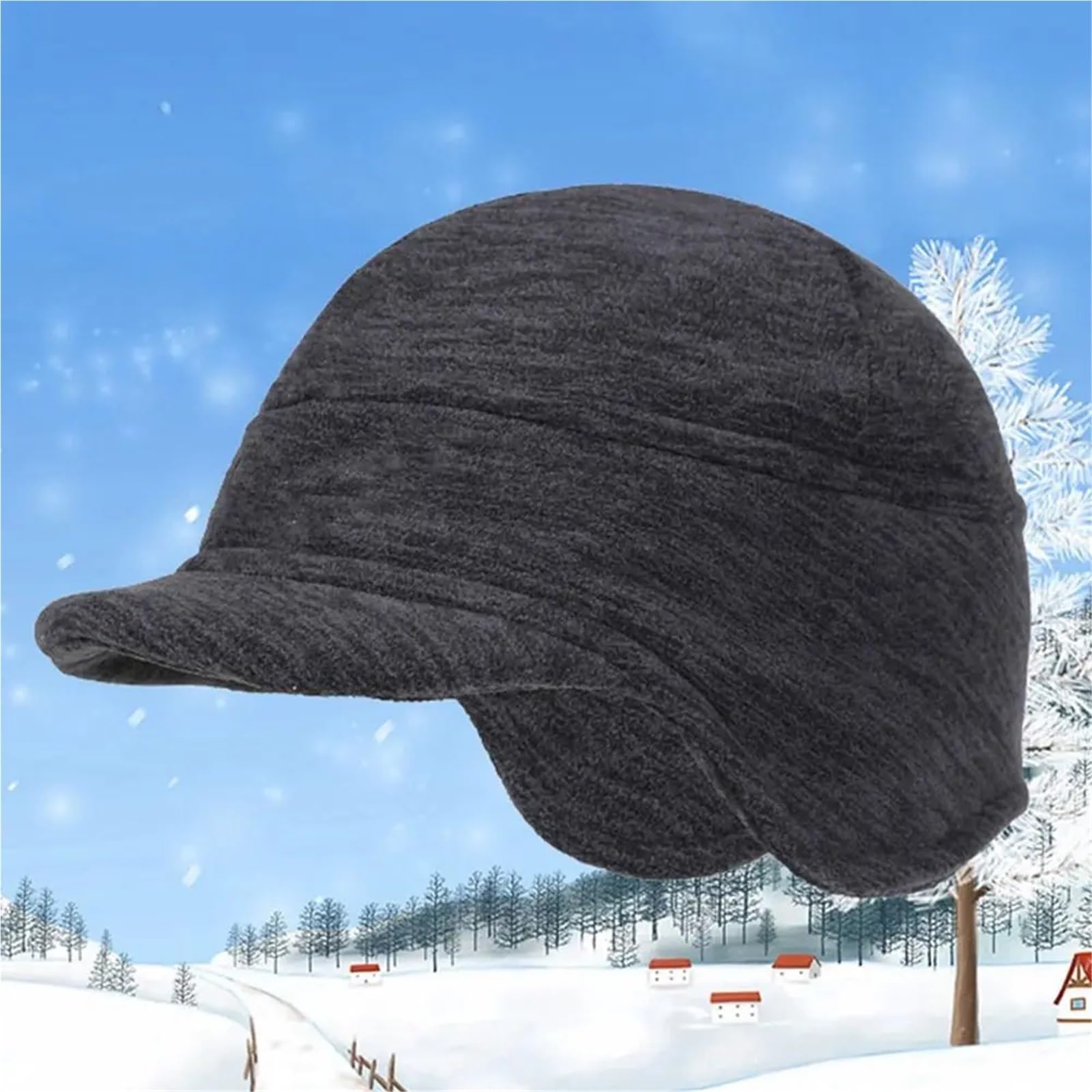 Cappello di peluche spesso e caldo Berretto da ciclismo Uomo Donna invernale Copri orecchio esterno antivento for protezione for le orecchie Berretti lavorati a maglia Per Il Ciclismo