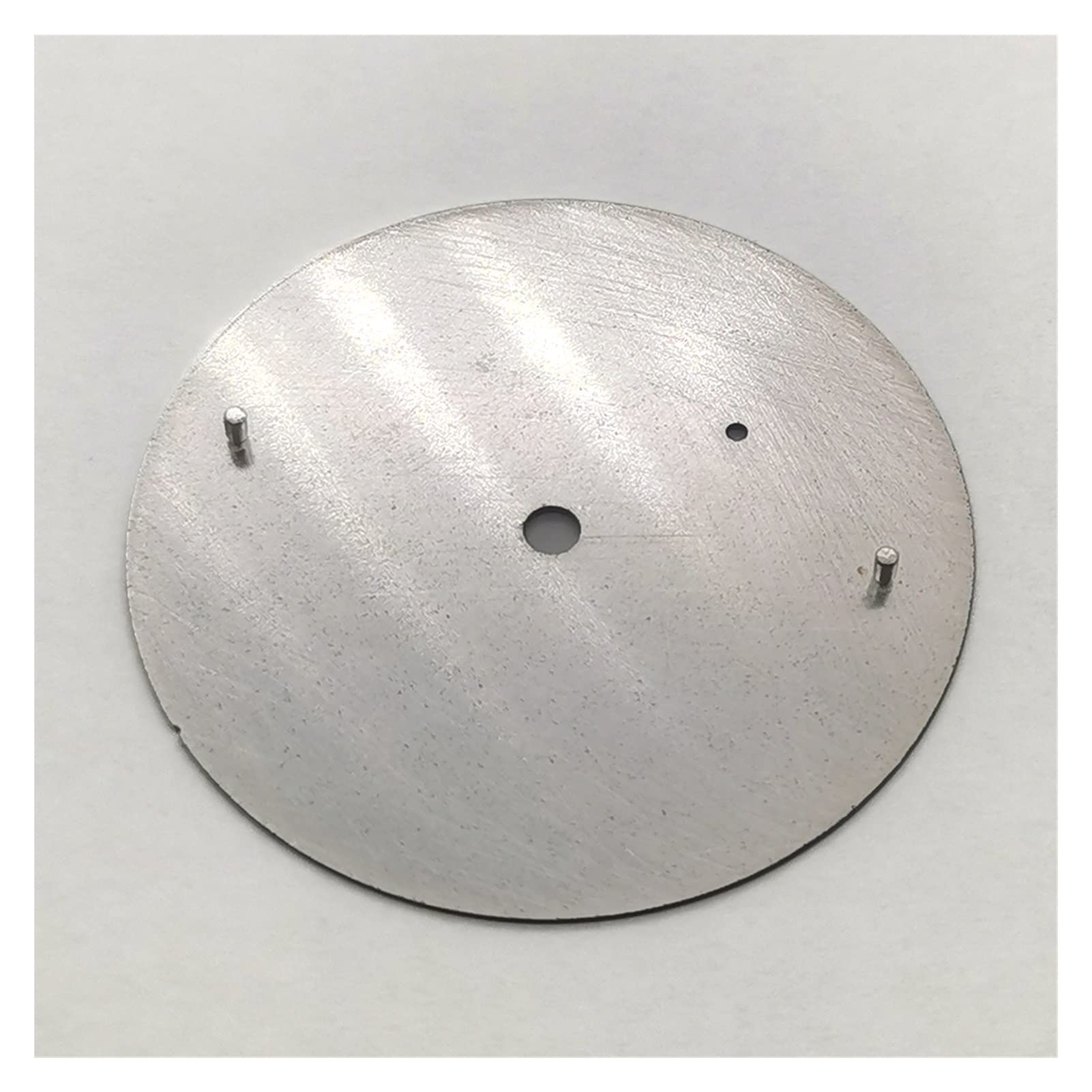 Cadran De Montre Galbé Gris Dato Diamètre 17.10 Mm - Compatible Mouvement ETA 2641, Neuf