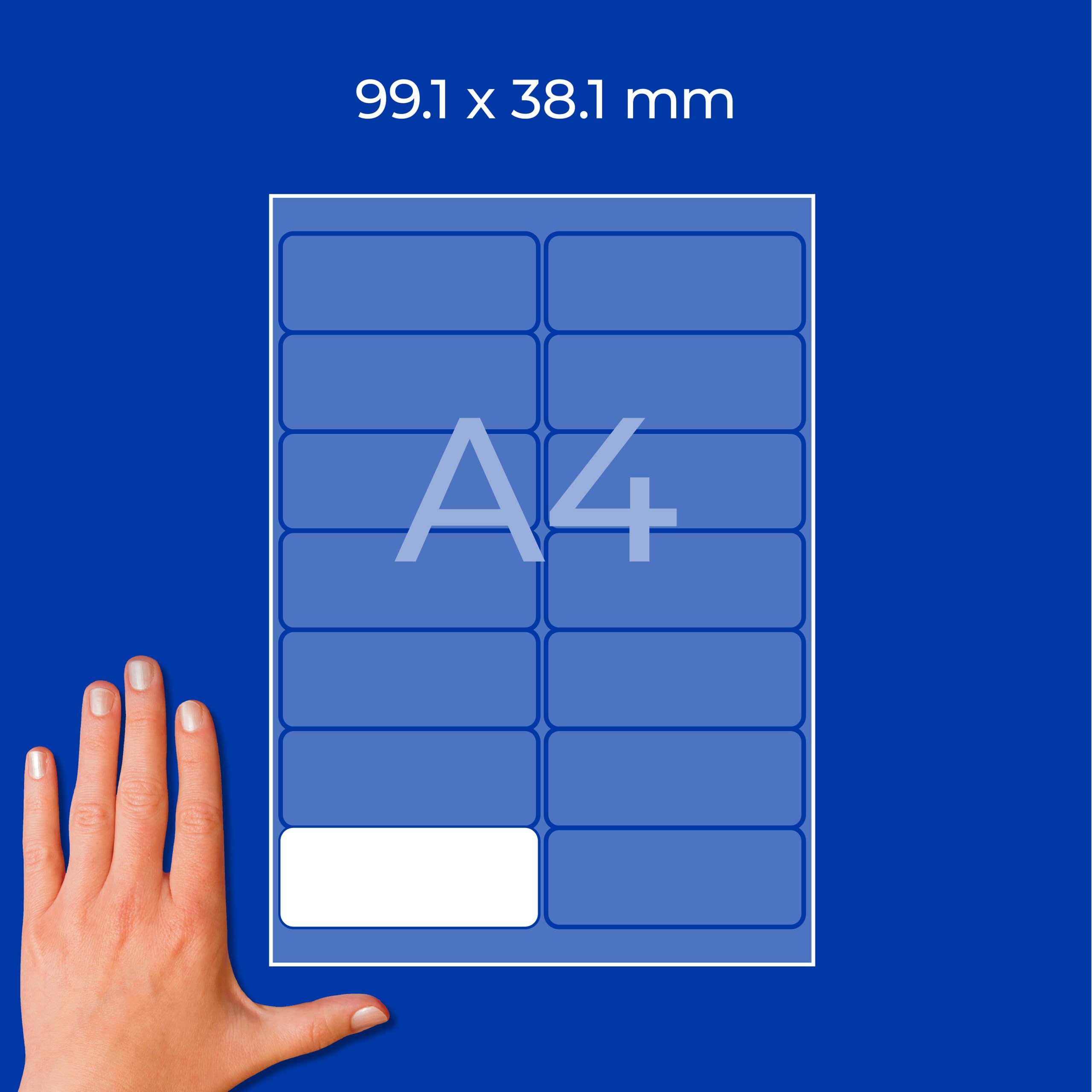 AVERY Zweckform L7163-250 Adressetiketten/Adressaufkleber (3.500 Etiketten mit ultragrip, 99,1x38,1mm auf A4, bedruckbar, selbstklebend, für DIN lang Briefkuverts, Papier matt) 250 Blatt, weiß