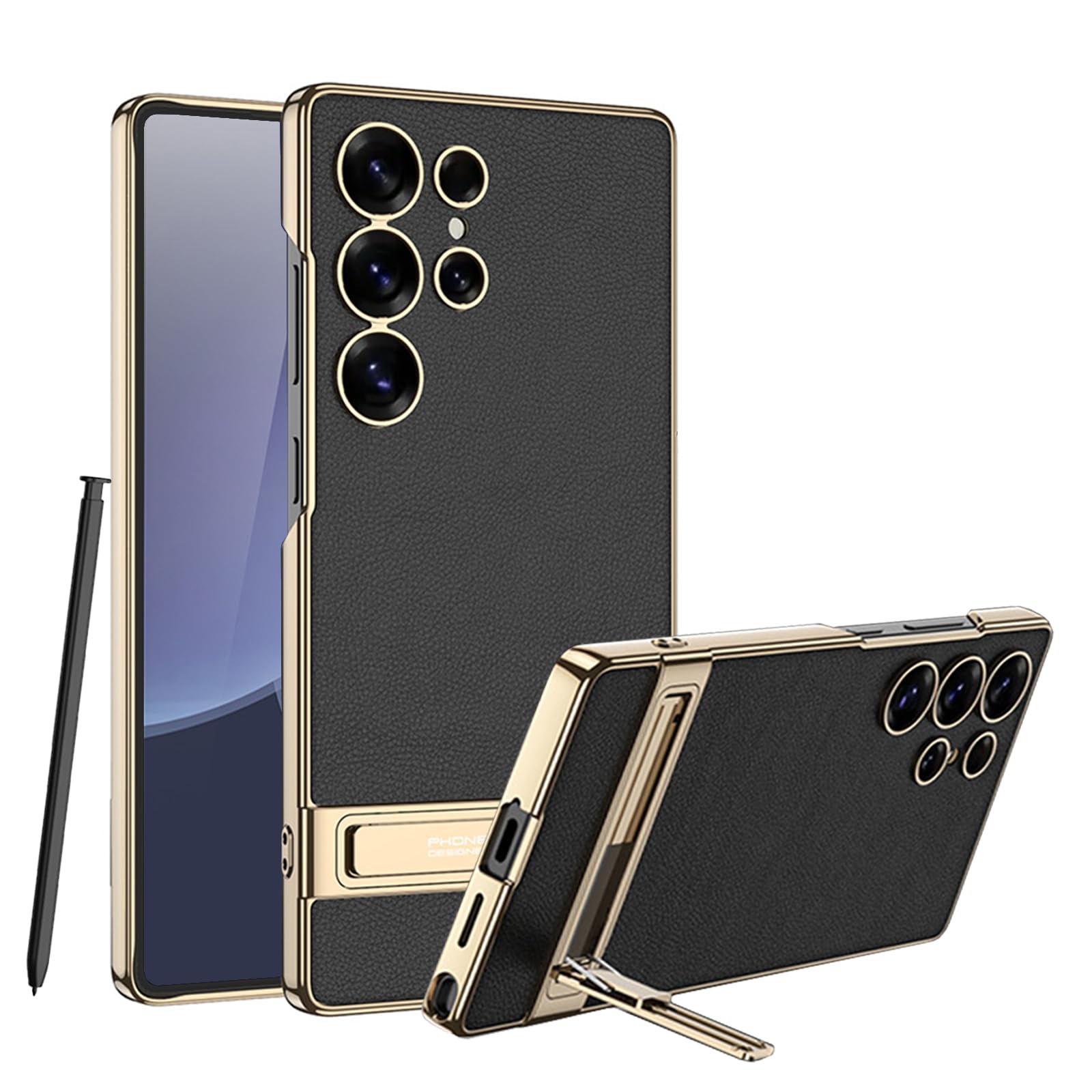 CFPLZFY Für Samsung Galaxy S24 Ultra Lederhülle mit Ständer,
