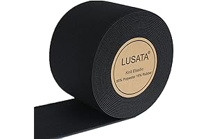 LUSATA Black Knit Elastic Band