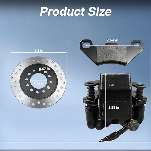 Miniatura 6 de Sistema de pinza de freno de disco trasero hidráulico compatible con Dirt Bike Quad Wheel ATV Go-kart 150cc 200cc 250cc Dune Buggy