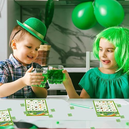 Miniatura 6 de Tarjetas de juego de bingo del día de San Patricio para niños, 24 jugadores, juego de fiesta de San Patricio para la escuela, aula, actividades