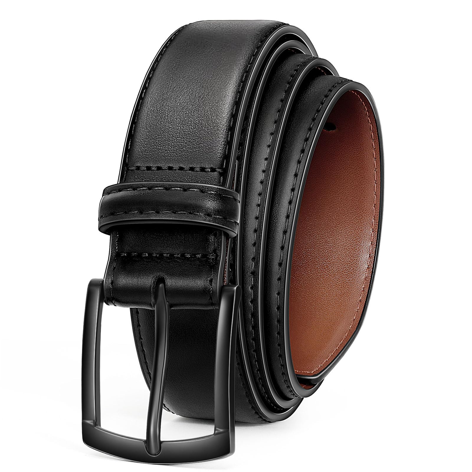 Mens Belt Genuine Leather Belt for Men Dress Casual Golf Jeans Pants 1 3 8
