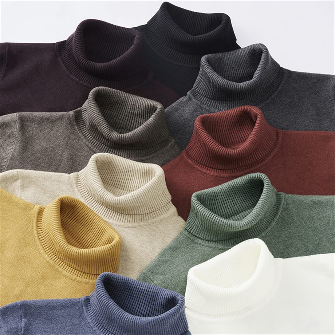 SaoBiiu Uomo Affari Maglione Nero Uomo Inverno Harajuku Maglione Lavorato A Maglia Verde Dolcevita Pullover per Gli Uomini Oversize
