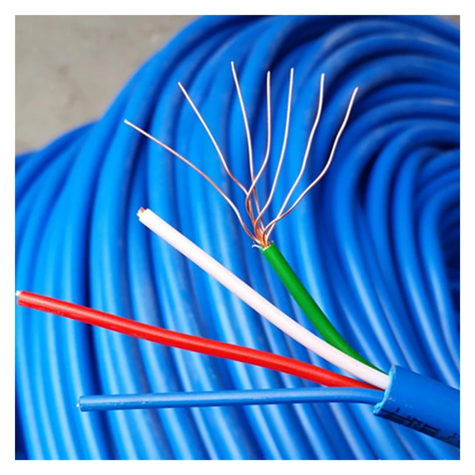 Fils et câbles UL (PVC) Câble de Communication Ignifuge, 5 m/Lots, câble de Ligne MHYV 2core7/0.28/0.37/0.43/0.52, câble minéral en cuivre Bleu(2ore 7x0.37copper)