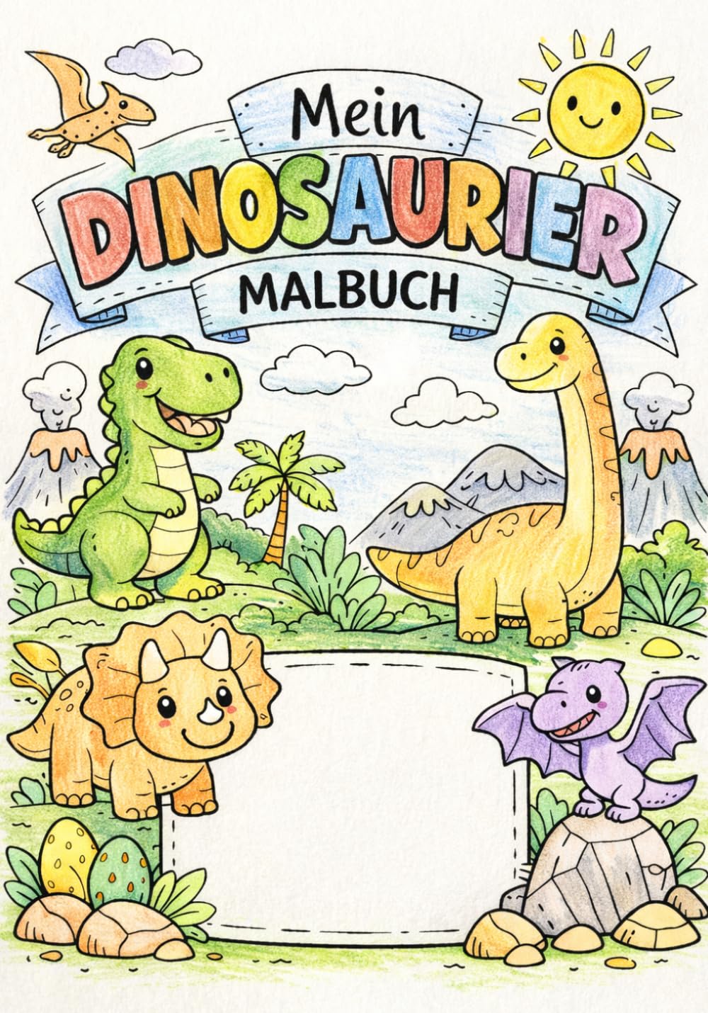 Mein Dinosaurier Malbuch: Kreativer Malspaß für kleine Dino-Fans