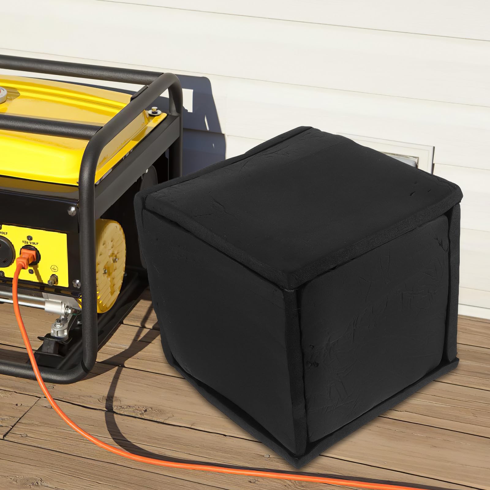 Gatuida Scatola Fonoassorbente Insonorizzata Portatile Per Pompa Dell'Acqua Con Isolamento Acustico E Copertura Riduzione Rumore Per Generatore Booster Nero