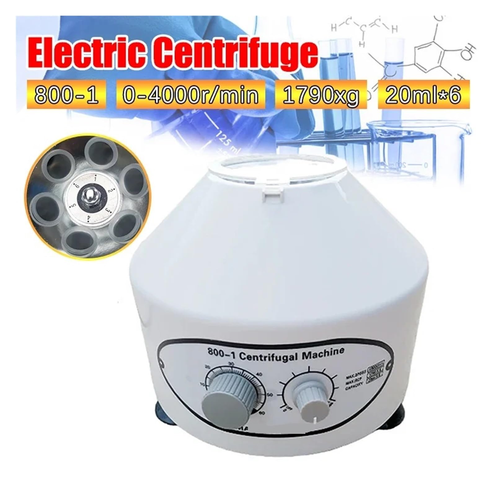 800-1 Laboratorio Eléctrico Laboratorio Práctica Médica Máquina Suministros PRP PRF Plasma 4000rpm 1790xg Centrífuga De Escritorio Equipo de laboratorio profesional