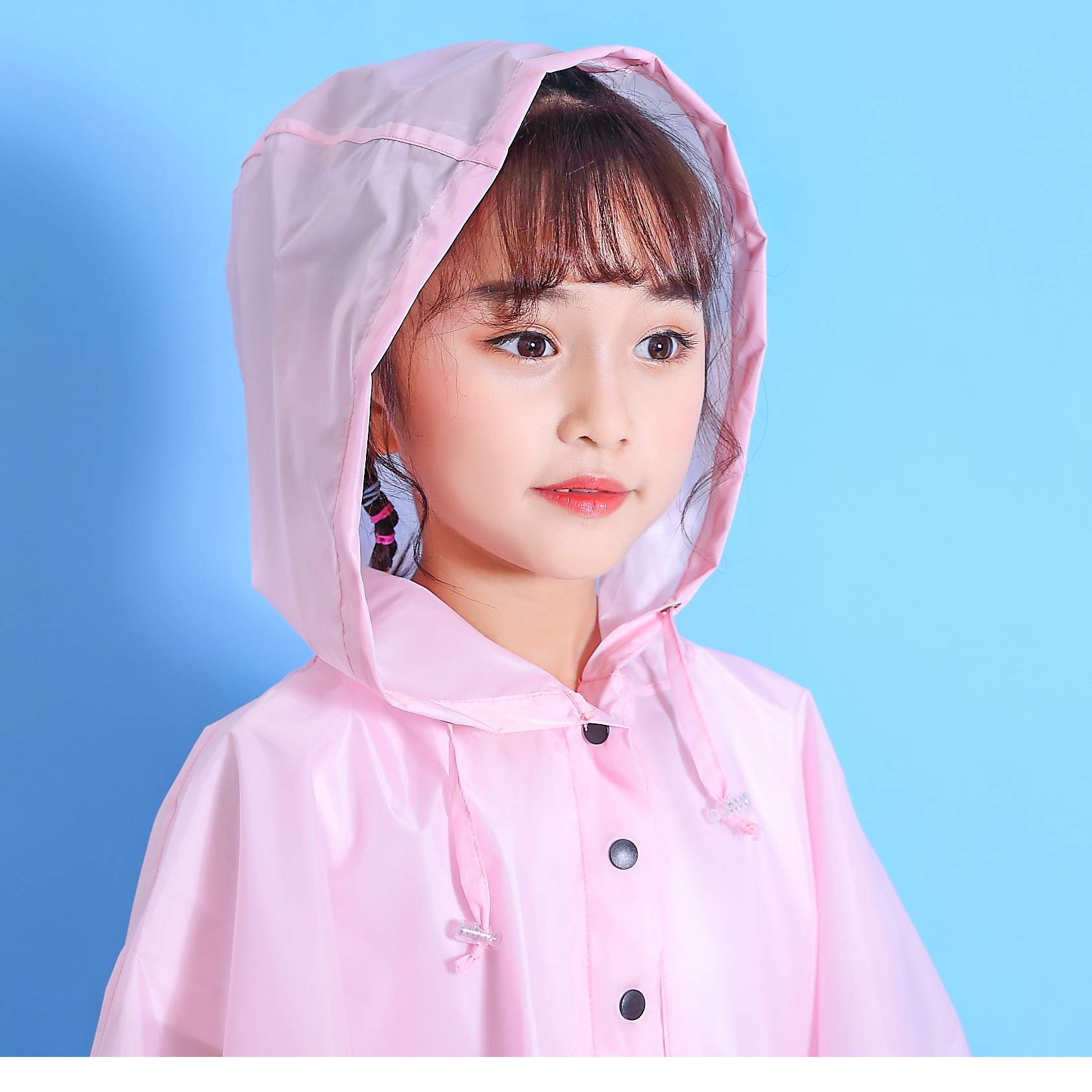 Gaga city Bambini Impermeabile Giacca da Pioggia Poncho da Pioggia Bambina Incappucciato Riutilizzabile Cappotto di Pioggia Bello come Materiale e ha la Sua Sacca 1-12 anni