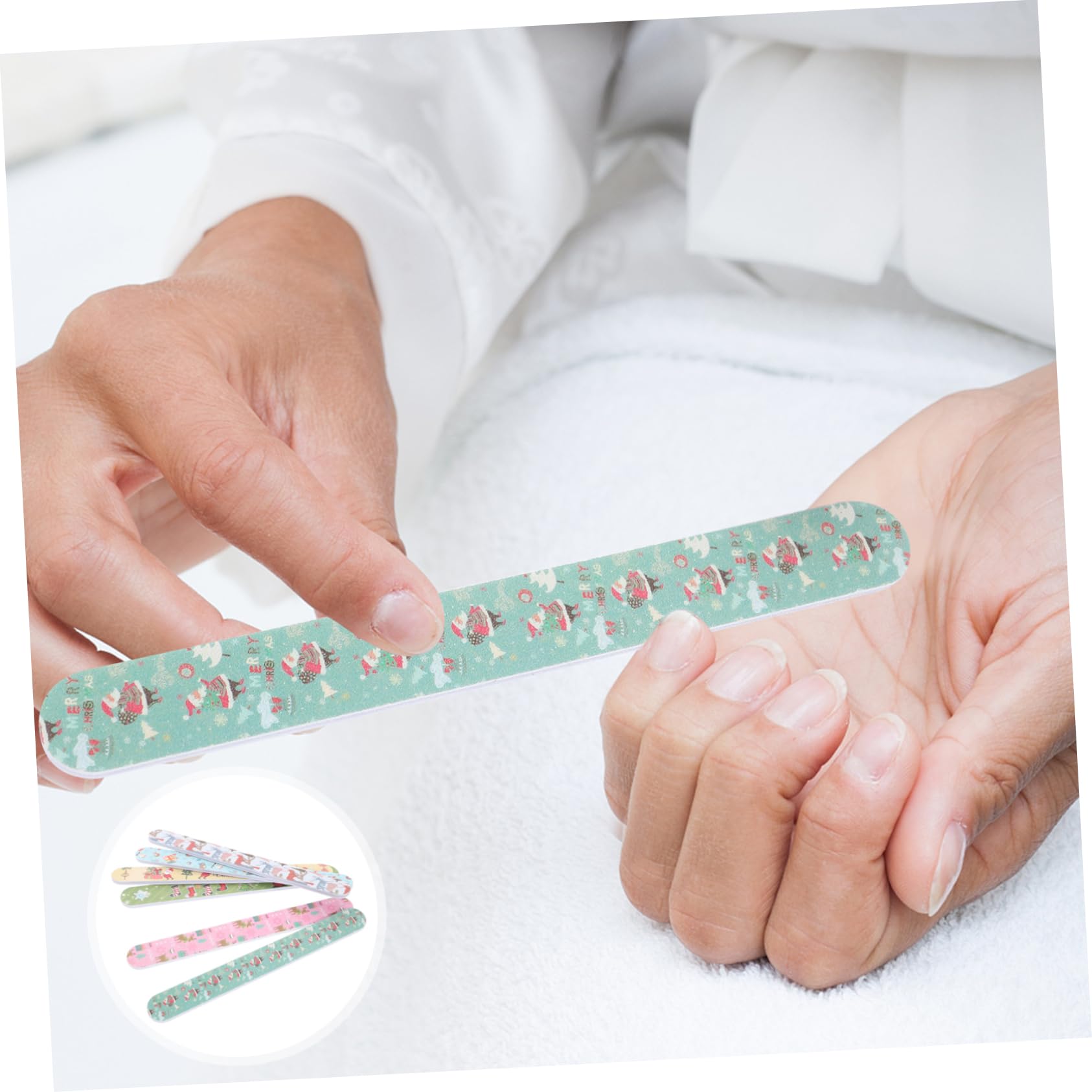 12pezzi Limette per Unghie Natalizie per Manicure e Pedicure Lucidanti Fai da Te Leggeri e Portatili per Saloni di Bellezza Art Casa Stile Casuale