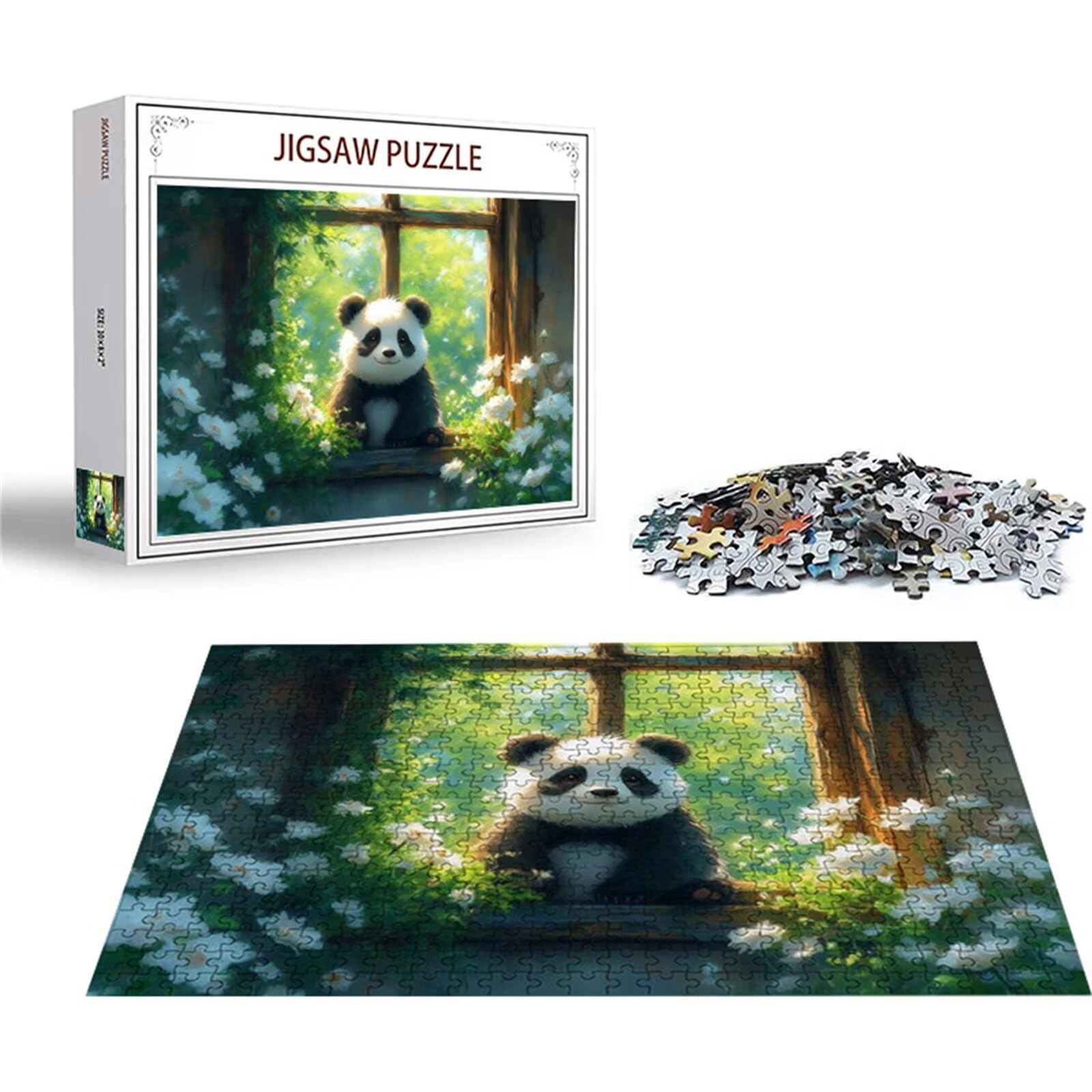 puzzle 1000 sztuk puzzle kwiat puzzle panda drewno klasyczne dla dorosłych gra wyzwanie idealnie pasują między nimi literami z tyłu Wysokiej jakości puzzle dla dzieci i dorosłych wiek 14 lat Q-9