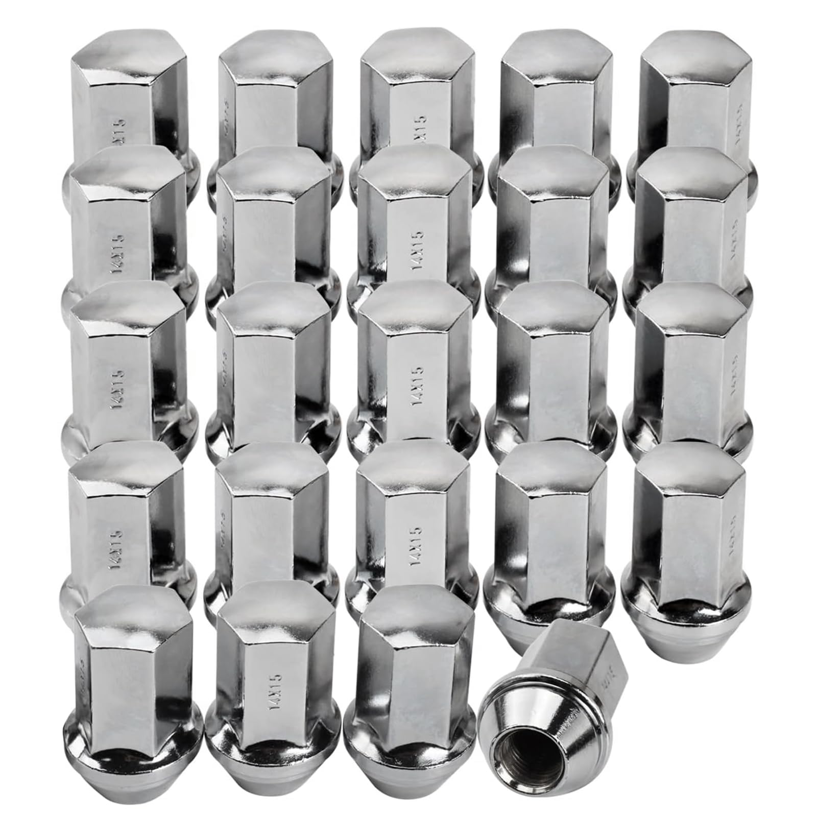 M14x1.5 Lug Nuts Replacement for Silverado Tahoe Suburban Tahoe Suburban Escalade XT5 XT6, 24 Pcs 7/8 Hex 1.77 Inch OEM Factory Style Large Acorn Seat Lug Nuts