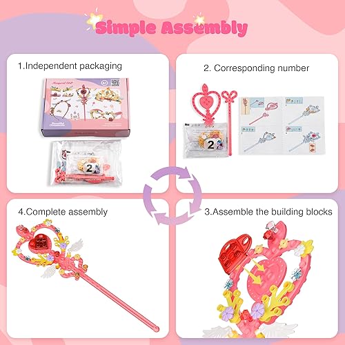 Miniatura 7 de UNEEDE Ladrillos de construcción DIY para niñas, juegos de bloques de construcción para niños, juguetes STEM, regalos de fiesta, suministros de