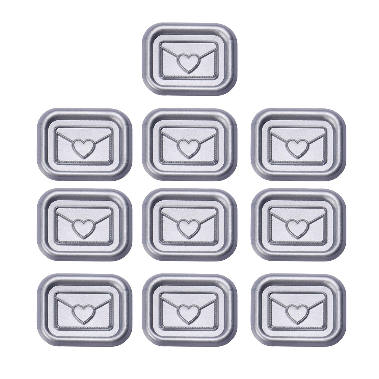 Tfaoys Silver 10 Pcs Waxed Seal Sticker Self-Adhesive Labels Sealing Waxed Stamp Sticker For Sealing Scrapbooking Gift Wrapping