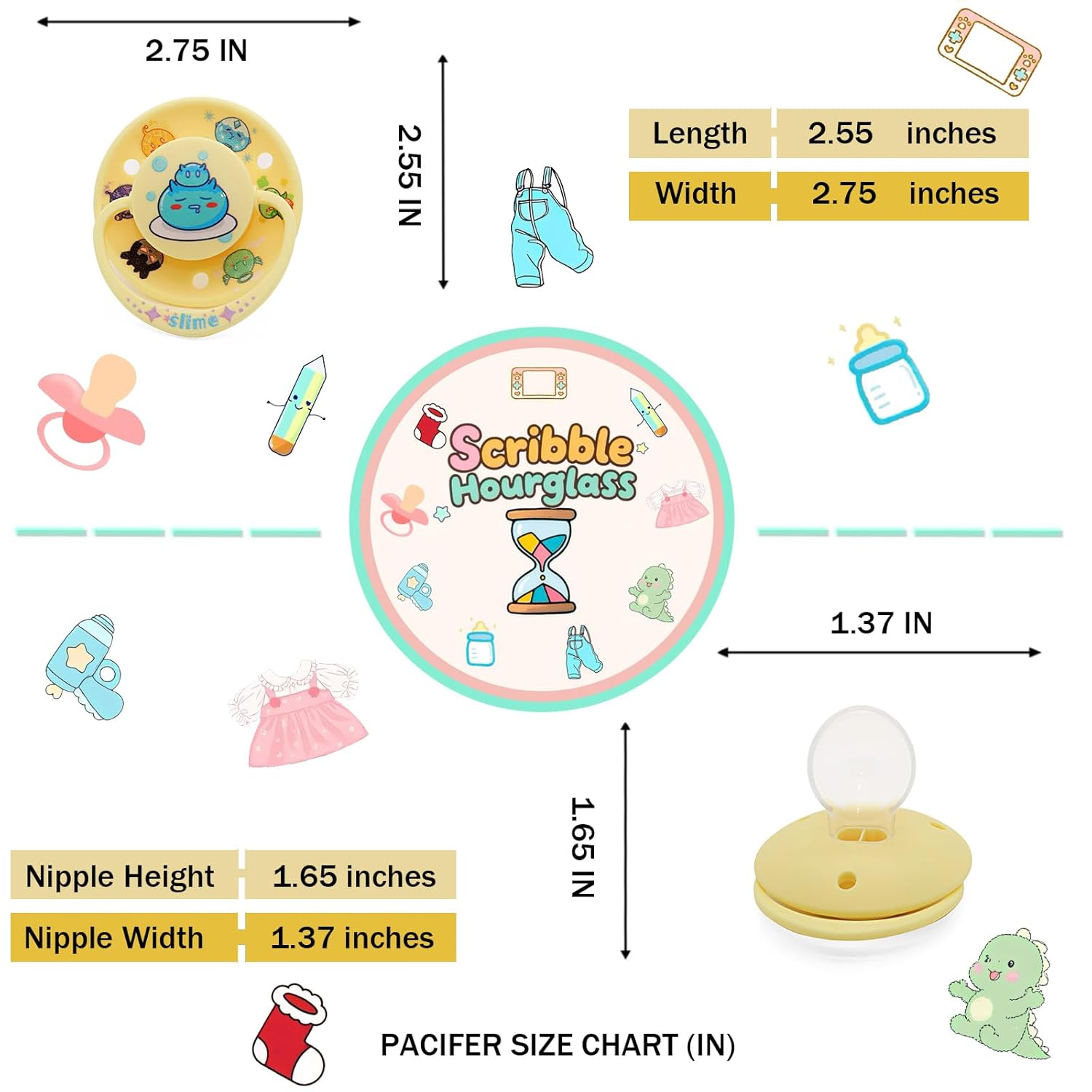 Big Shield Adult Pacifiers for Sleep: Pacifier for Adult with Paci Clips - Image 5