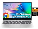 HP Chromebook 15 Laptop ( 15.6' Anti-Glare, Intel N200, 8GB DDR5 RAM, 192GB Storage (64GB eMMC + 128GB SD), 4-Core( i3-1115G4), Numeric KB) Home & Student, Webcam w/Shutter, Wi-Fi, Chrome OS, Silver