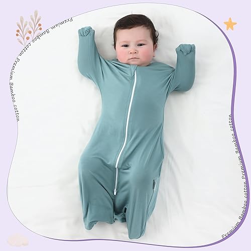 Miniatura 6 de PuppyPaws - Saco de dormir para bebé, manta de transición para bebés de 3 a 6 meses, manta portátil para bebé con cremallera de 2 vías, pañales para