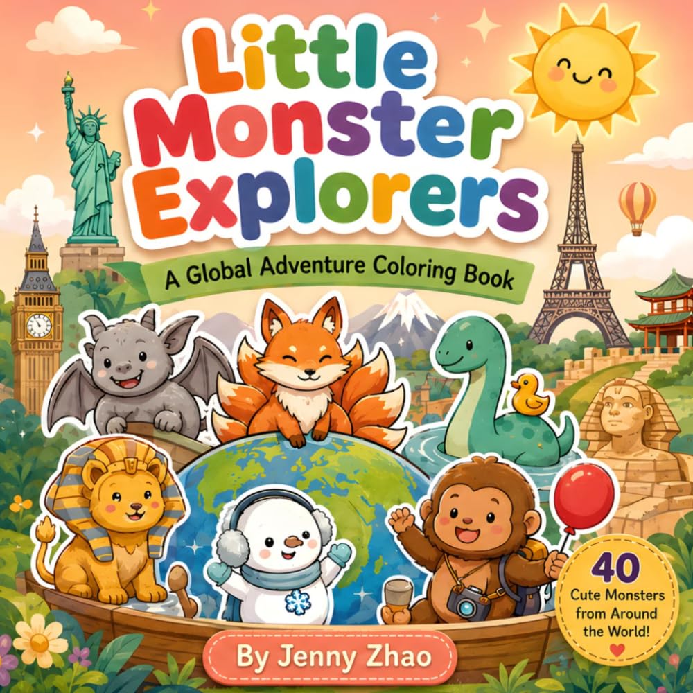 LITTLE MONSTER EXPLORERS: A Global Adventure Coloring Book