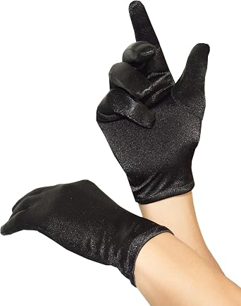 Seeksmile Womens 1920s Short Satin Opera Gloves Formal Wedding Bridal Gloves Tea Party Banquet Evening Costume Accessories