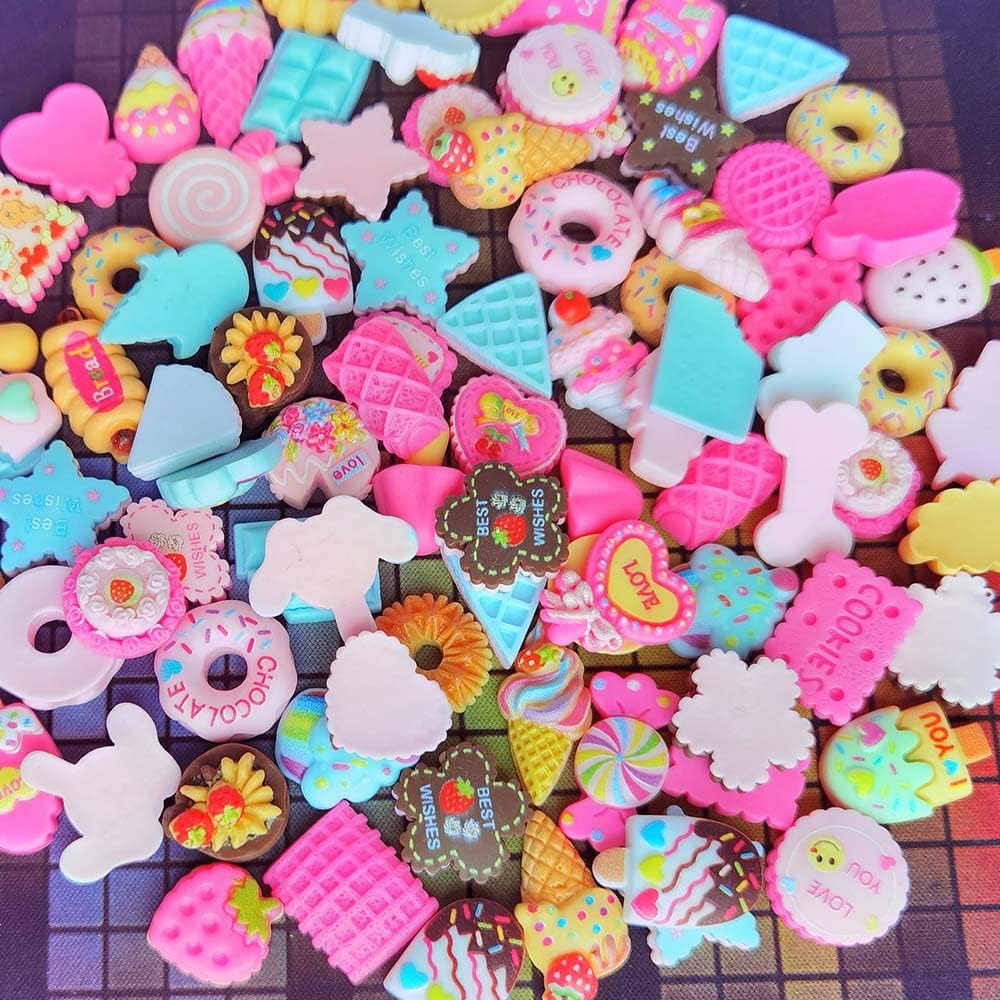 Mixed Lots Ice Cream Cake Flatback Button DIY Resin Button (Mixed) image 4