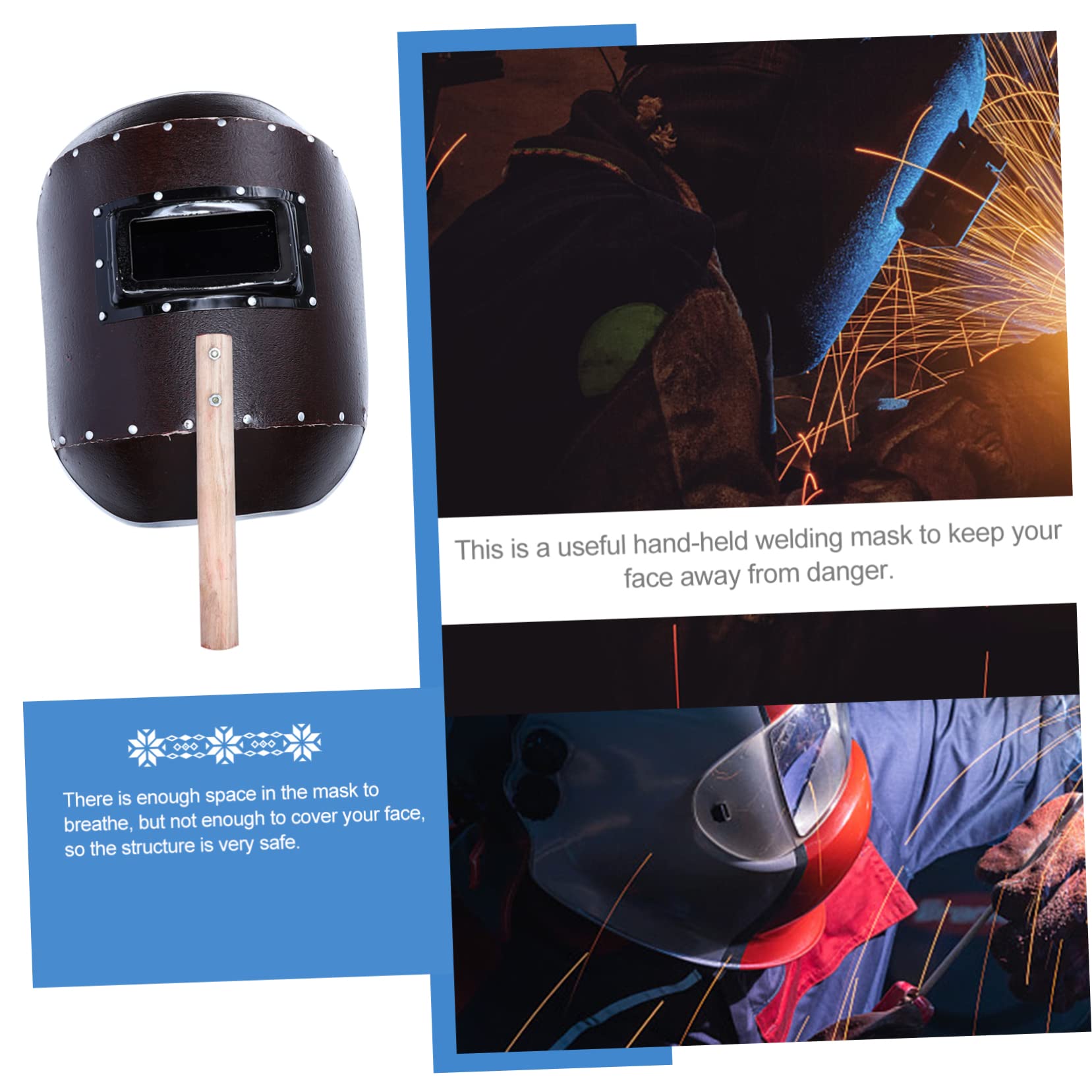 WOONEKY 2 Maschere Di Saldatura Portatili Con Materiali Ad Alta Resistenza Maschera Di Saldatura Riutilizzabile Casco Di Saldatura Con Blocco Automatico