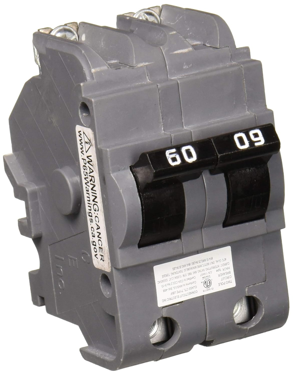 Connecticut Electric UBIF260NB 2P 60A UBI Federal Pacific Bolt-On Type NB Replacement