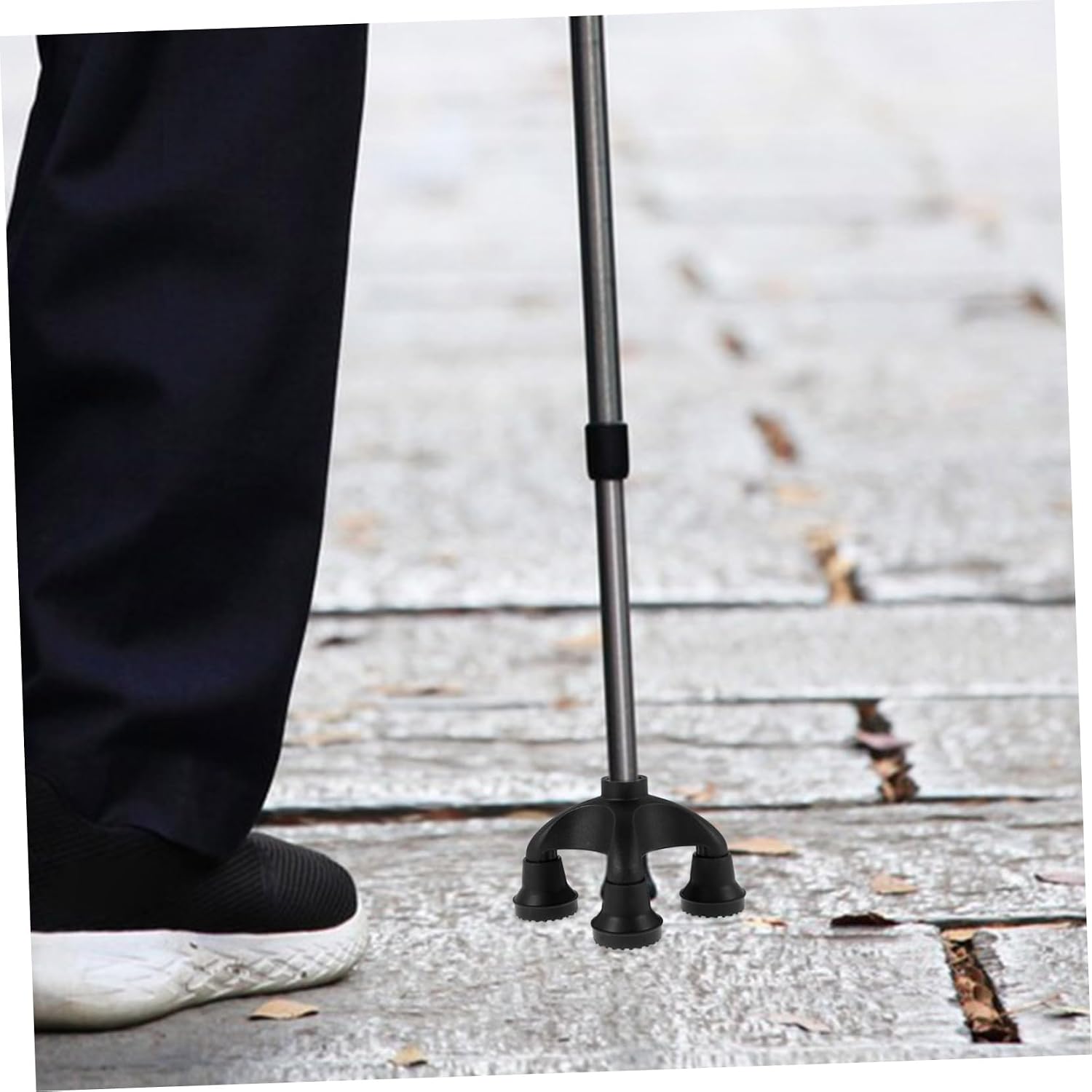 FOMIYES Non-Slip Crutch Feet Tip Replacement for Walking Canes and Trekking Poles Self-Standing Quad Base Cane Tip for Enhanced Stability and Comfort