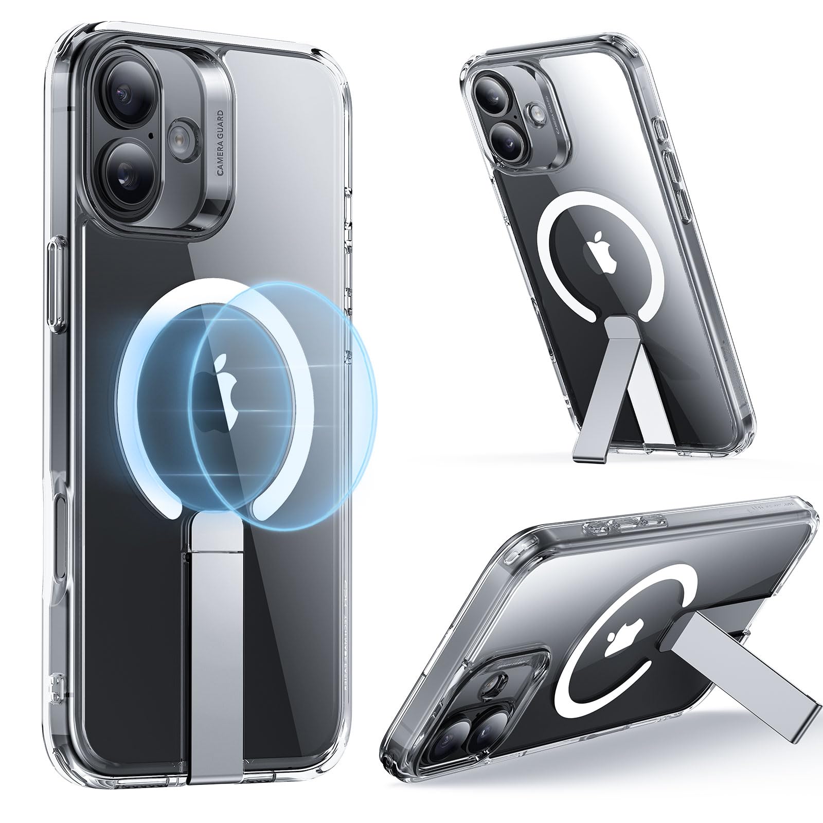 ESR for iPhone 16 Case with Stand, Compatible with MagSafe, Magnetic Kickstand Case for iPhone 16