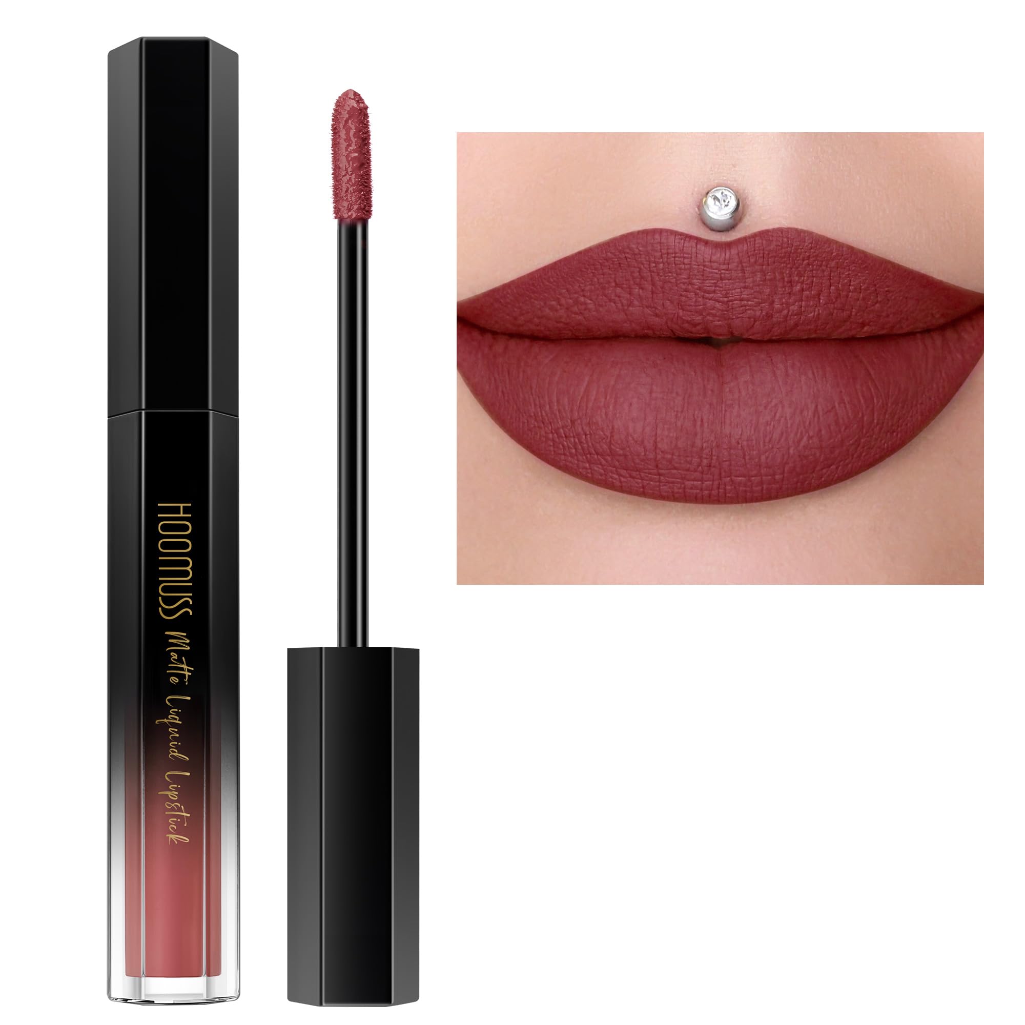 Dark Red Lipstick for Women Matte Liquid Lipsticks Long Lasting