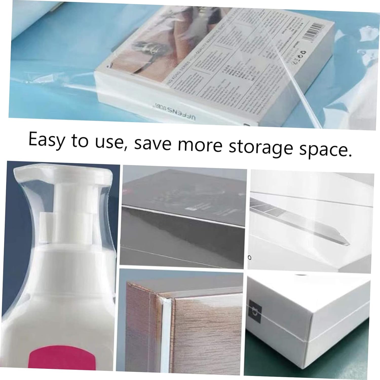 LIFKOME 200pcs POF Heat Shrink Wrap Bags Shrink Film Packaging for Food Crafts and DIY Projects