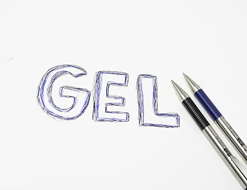 Miniatura 2 de Zebra Pen G-301 Bolígrafo de gel retráctil, barril de acero inoxidable premium, punta media, 0.028 in, tinta azul, paquete de 4, (41324)