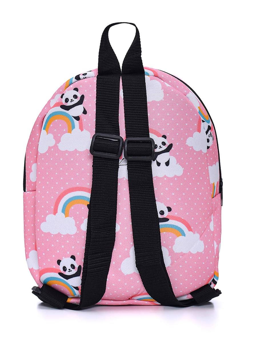 Pembe Panda Eğlenceli Baskı Tek Bölmeli Kreş Çanta