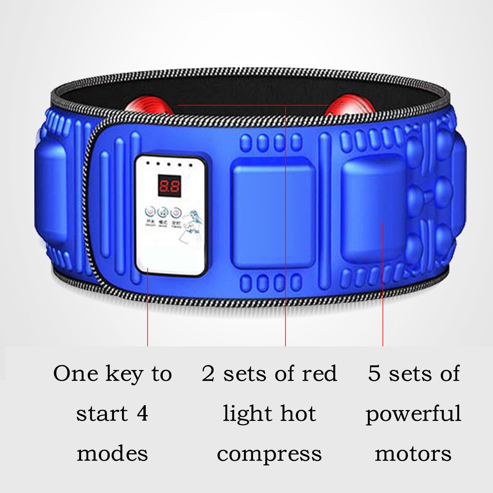 Machine électrique sans Fil pour brûler Les Graisses, Ceinture de Massage Amincissante pour Femmes et Hommes, Ceinture de Perte de Poids pour Le Ventre, Le Ventre, l'abdomen, la Hanche, améliore