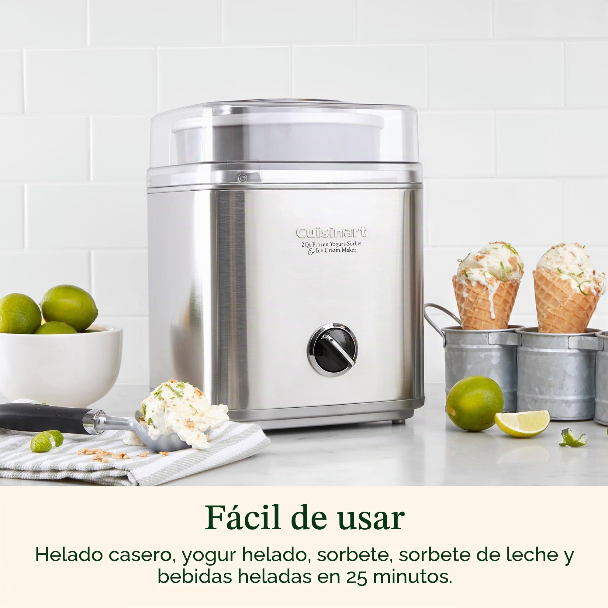Cuisinart Pure Indulgence Yogur Helado Sorbet & Ice Cream Maker