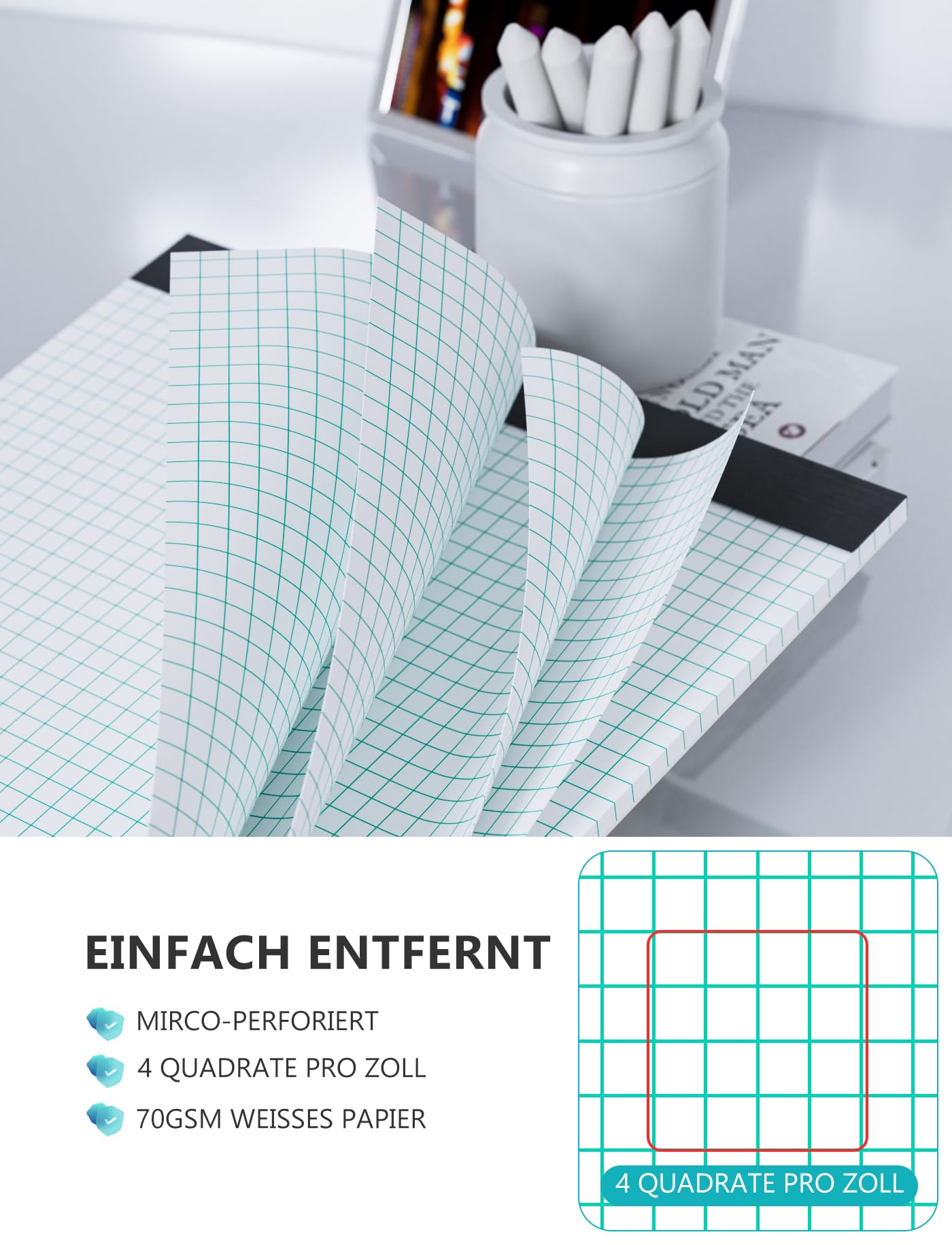 OXFORD Lot De 3 Bloc-Notes Agrafés Format A4+160 Pages Petits Carreaux Perforées - Tout Le Scolaire