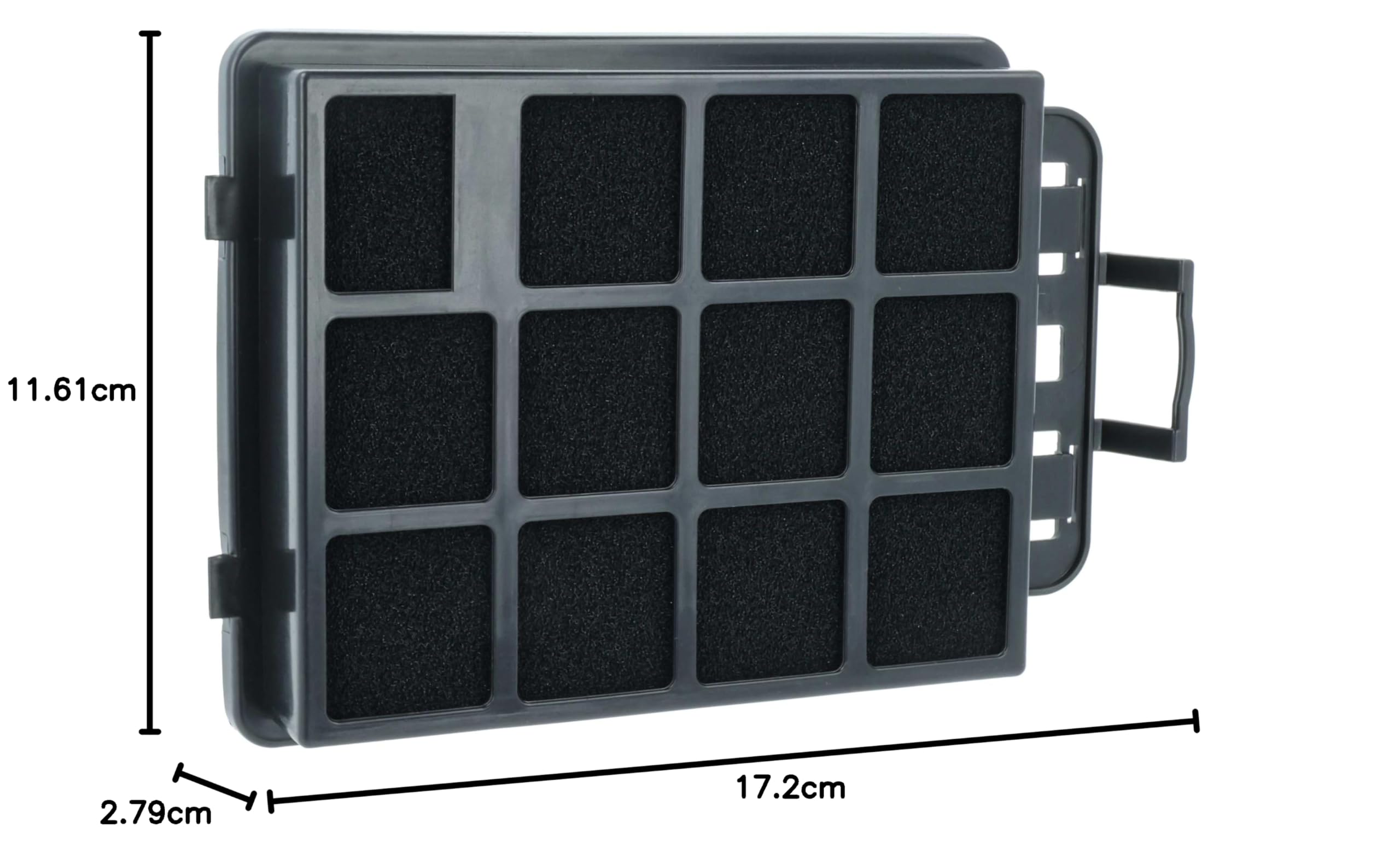 vhbw 4x Filtro de aspiradora compatible con Nilfisk Meteor - Filtro de espuma negro