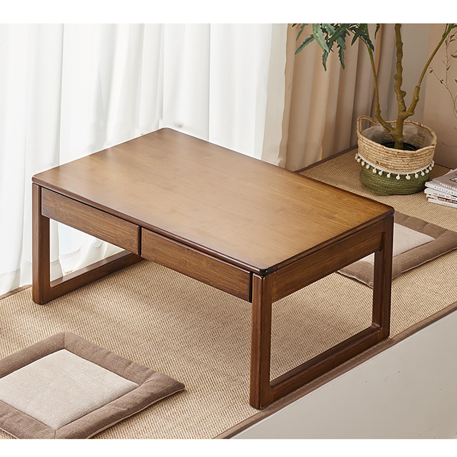 Table basse de méditation japonaise petite table à thé en bambou