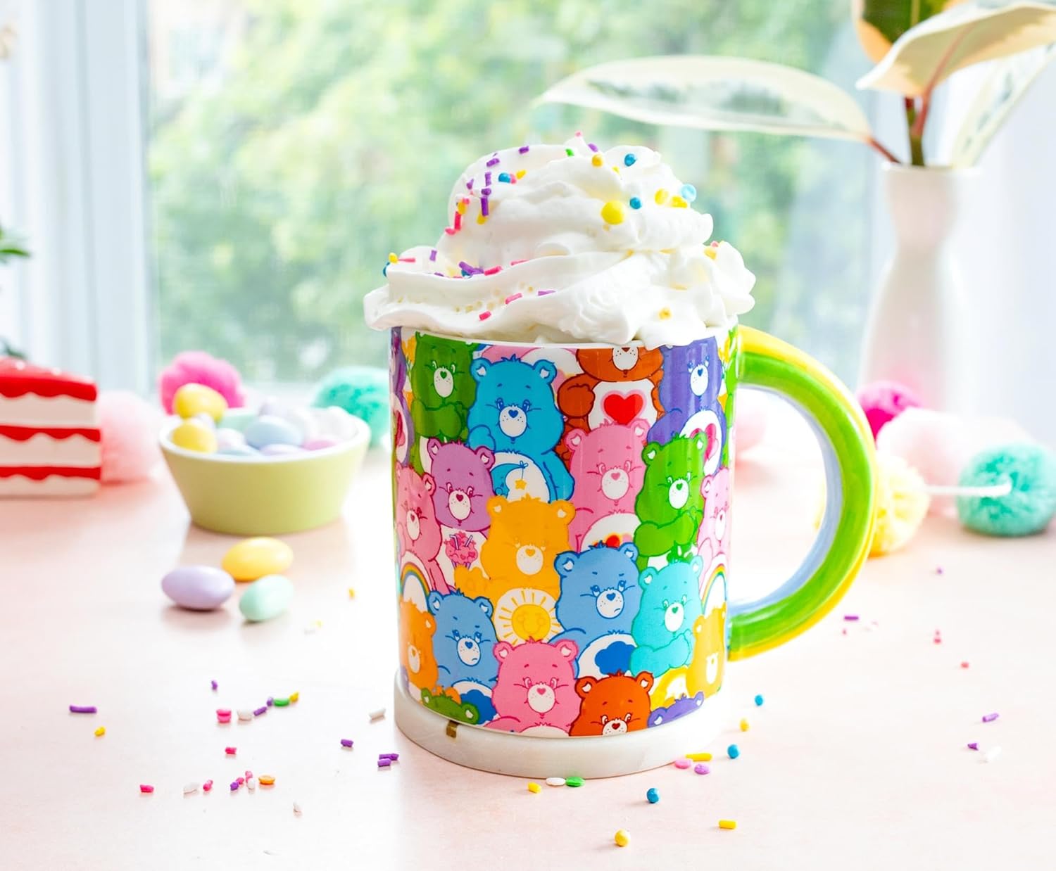 Silver Buffalo Care Bears Allover Print Ceramic Mug With Rainbow Handle | Holds 20 Ounces - Image 6